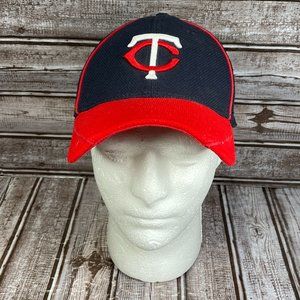 NEW ERA MN Minnesota Twins Men's M-L Fitted Cap Hat Baseball Red Navy Blue NWOT